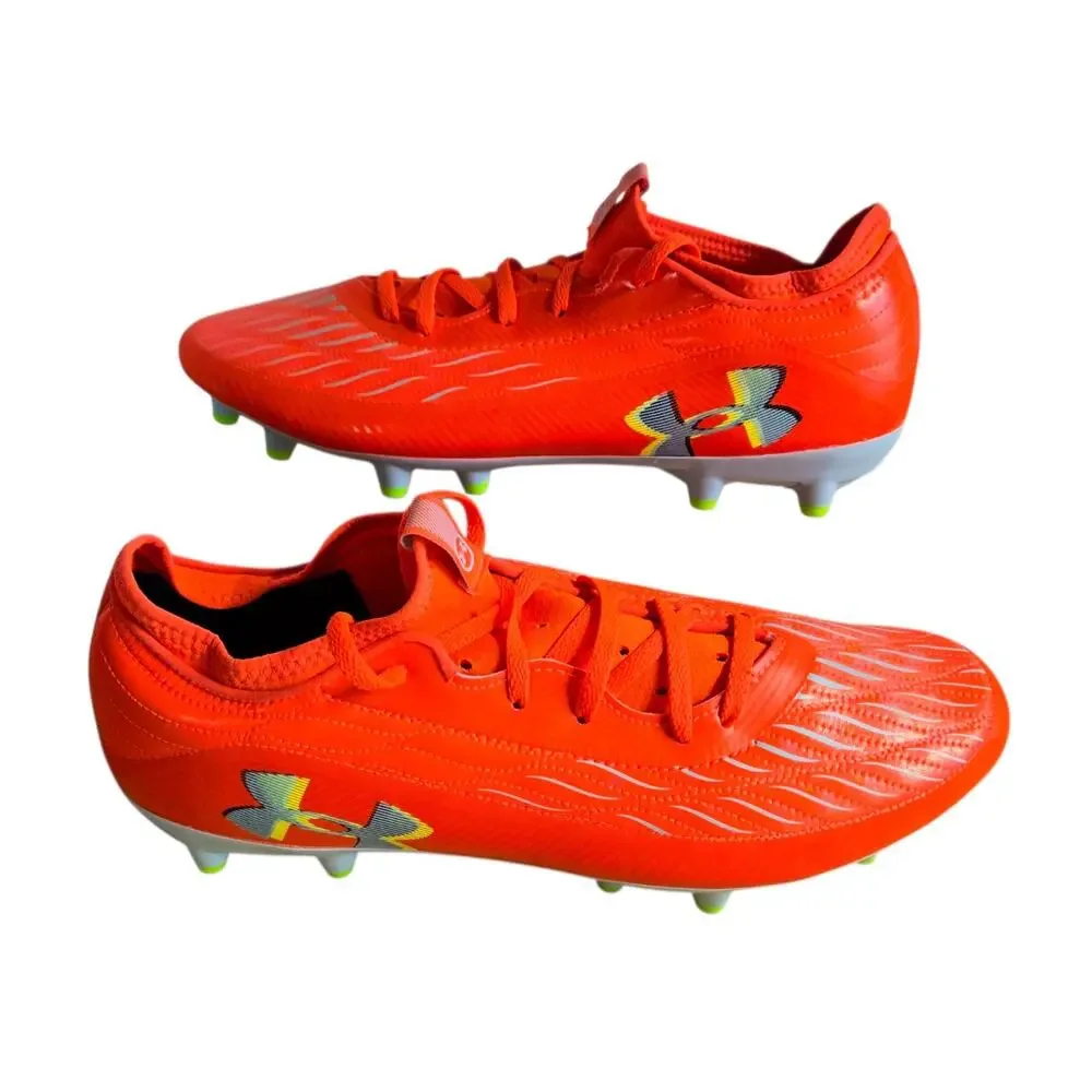 Under Armour Magnetico Elite 4 FG Mens Soccer Cleats Size 10.5 Orange/Yellow New